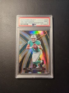 2019 Panini Select Tua Tagovailoa XRC Silver Prizm RC Redemption #302 PSA 9