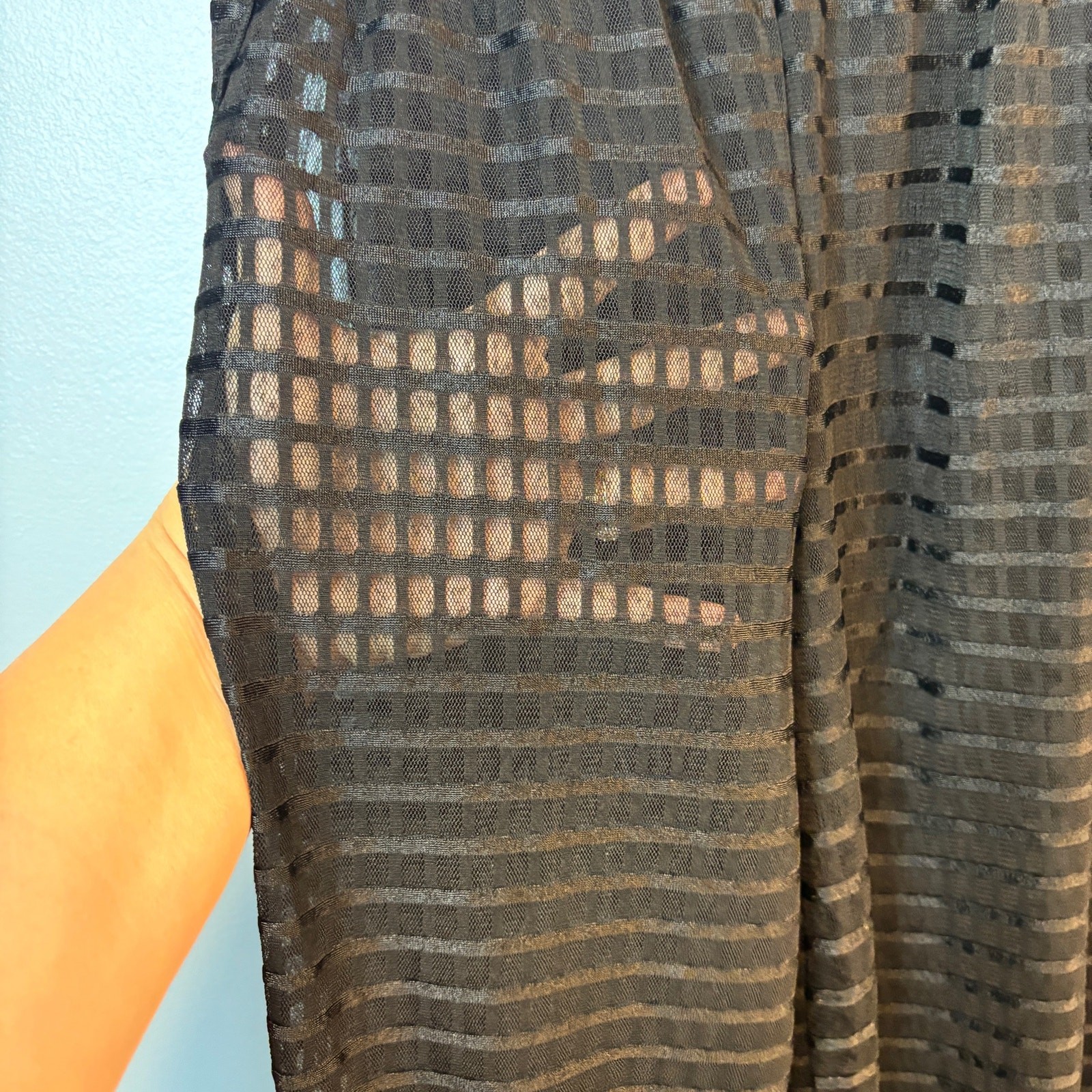 ALTRA Pantalone jogger nero tessuto aperto spacco lati aperti pull on donna XS