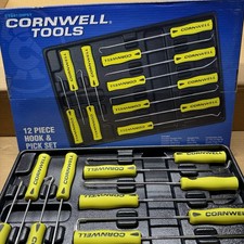 New Cornwell Tools Ctg812hpsy 12pc Hook Pick Setyellow Soft Grip Handle New Cornwell Tools Ctg812hpsy 12pc Hook Pick Setyellow Soft Grip Handle