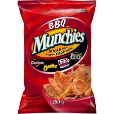 Munchies BBQ Snack Mix, Doritos, Cheetos, Fritos Hoops & Rold Gold, 250g/8.75 oz