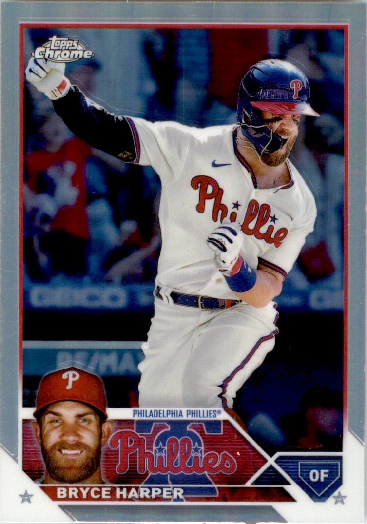 Bryce Harper 2023 Topps Chrome Refractors #3 Philadelphia Phillies