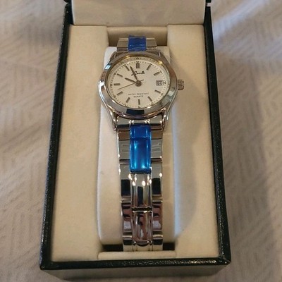 Lorelli Women's Quartz Water-Resistant Silver Blue Stainless Steel Watch w/ Box