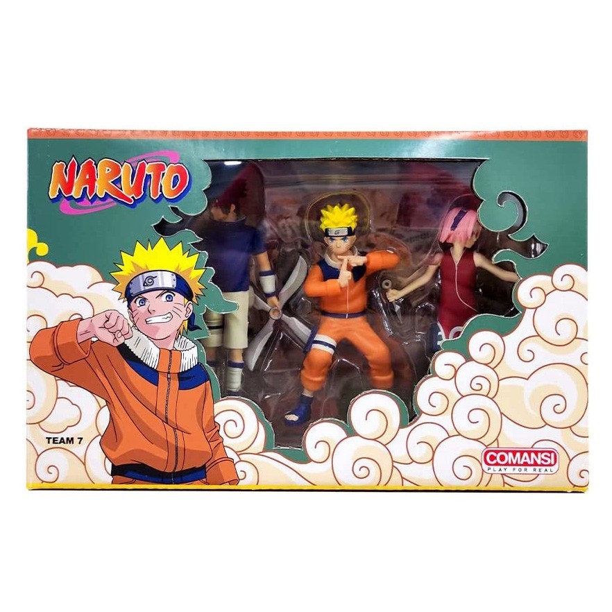 Coffret de 3 figurines Naruto pour décorer un bureau ou une bibliothèque