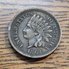 1862 Indian Head Cent 1c Penny XF/ AU