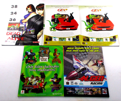 LOT of 5 1998 -2000 Playstation magazines w/stickers! PSM, PS