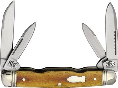 Rough Ryder Reserve Folding 4-Blade Congress Tobacco Smth Bone Knochen 4 Klingen