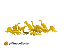 Vintage Dinosaur Toy Lot MPC Yellow Collection Like Marx Prehistoric Retired