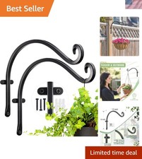 Elegant Rust-Resistant 12-Inch Outdoor Plant Hanger: Secure  Stylish Support