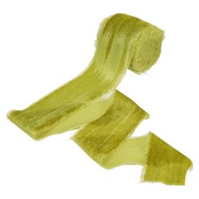 Velvet Ribbon, 3 Yard x 2 Inch, Light Green , Velvet Handmade Fringe Raw Ribbon