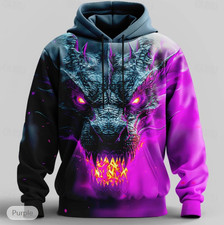 Vibrant Scale Fire Dragon 3D All Over Print Hoodie - Adult Kid