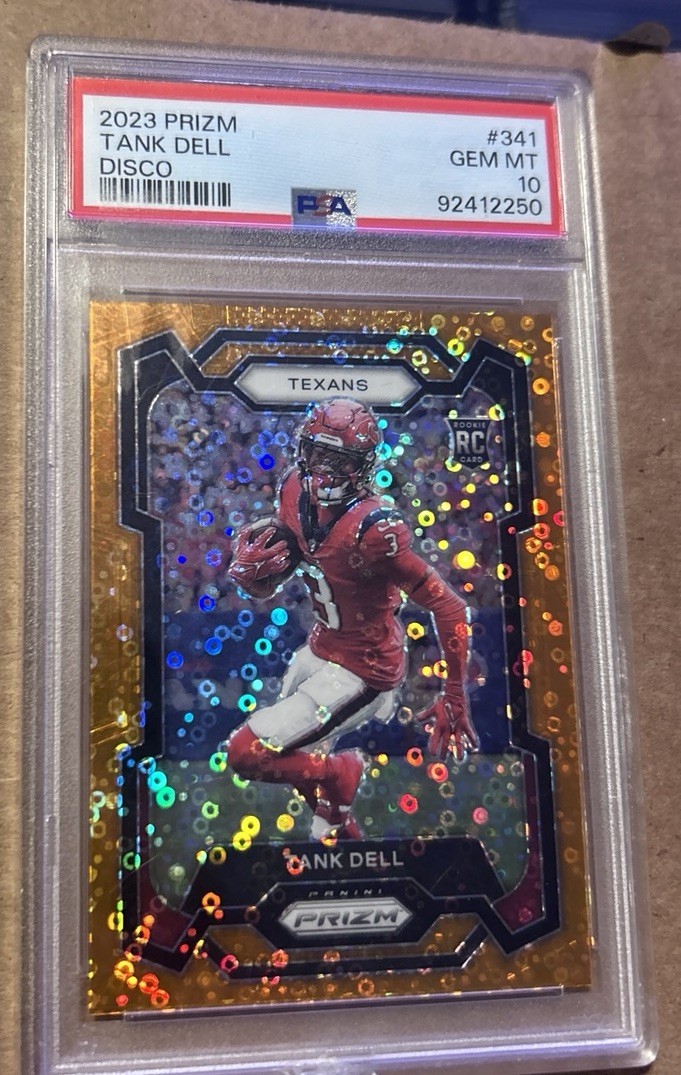 2023 Panini Prizm Tank Dell #341 Disco Prizm PSA 10 Rookie Houston Texans NFL