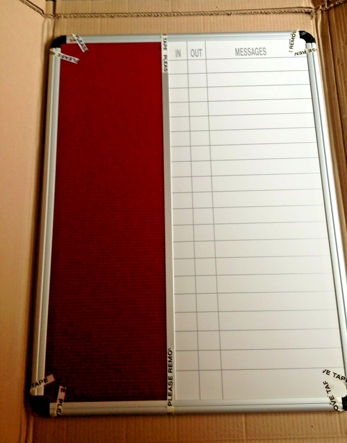 NOBO 20 SPACE WELCOME IN - OUT BOARD 1901963 - Size 620 mm x 810 mm aprox. RED