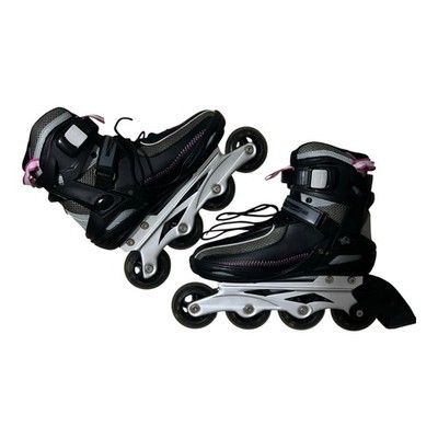 Women s Inline Skates Black Pink ABEC-7 Wheels Size 10 Smooth Ride