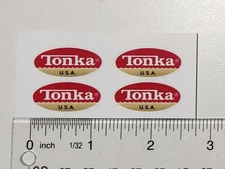 Tonka Logo Sticker 1970-1973 Oval Decal For Regular Size Tonka 1-3/16 Inch