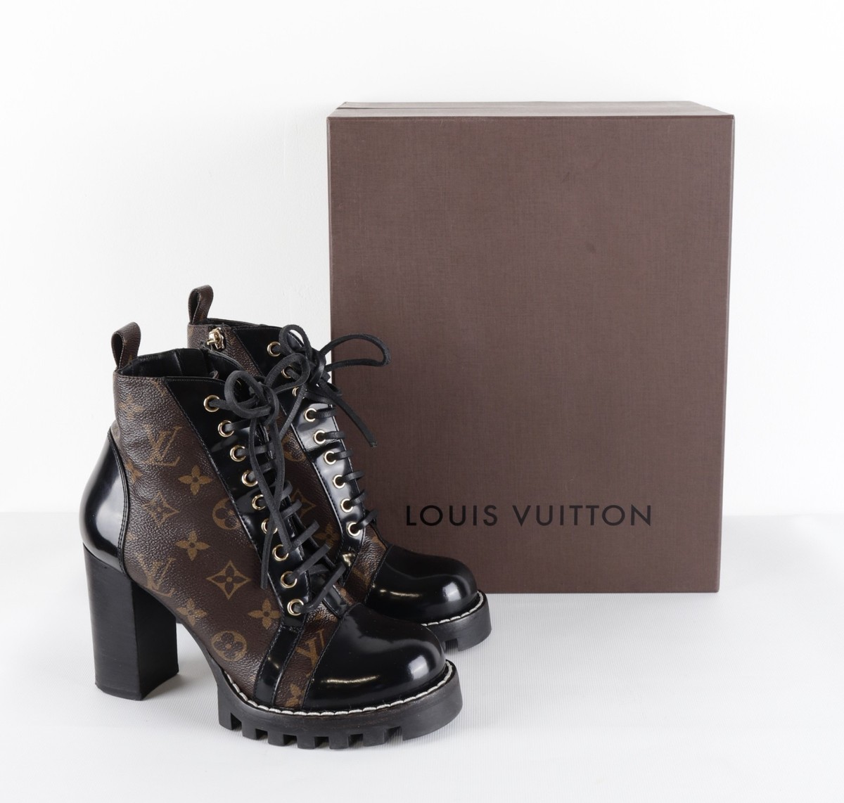 Louis Vuitton Star Trail Size 38 Brown Monogram Black Patent