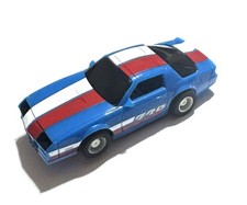 TYCO HP7 '82 Chevy Camaro Z-28 6954 Blue/White/Red HO Slot Car Very Nice 