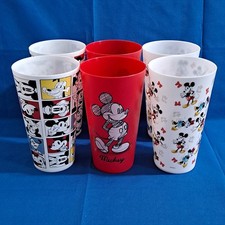 Set 6 Disney MICKEY  MINNIE Mouse 32 Oz TUMBLERS Kids Plastic Drink Cups Water