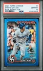 2024 SHOHEI OHTANI Topps Chrome #30/150 BLUE REFRACTOR #1 PSA 10 GEM MINT