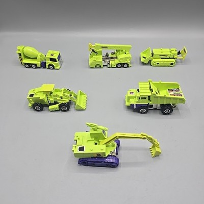 Vintage 1985 G1 Transformers Devastator Constructicon All Six Figures 