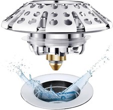Universal Tub Stopper Bathtub Drain Plug, Pop Up Tub Drain Hair Catcher