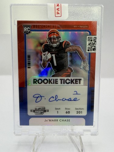 2021 Contenders Optic Ja'Marr Chase Rookie Ticket  Auto /25 RC