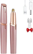 Electric Eyebrow Hair Remover, LED Light, Stainless Steel Blade, Rechargeable