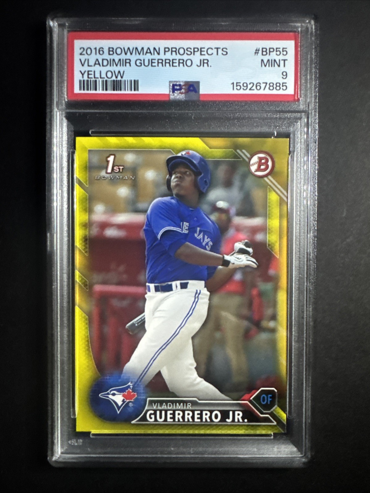 2016 Bowman Prospects Vladimir Guerrero Jr Yellow #BP55 PSA-9