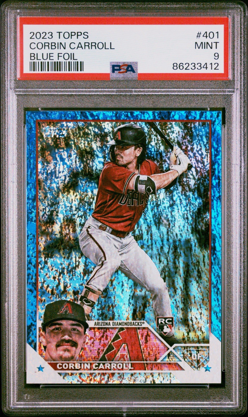 2023 Topps Series 2 Corbin Carroll #401 Blue Foil /999 (RC) PSA 9 RC