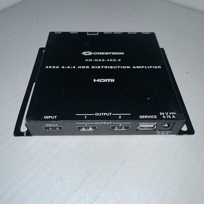 Crestron HD-DA2-4KZ-E   1:2 HDMI Distribution Amplifier 4K60 4:4:4 HDR Support