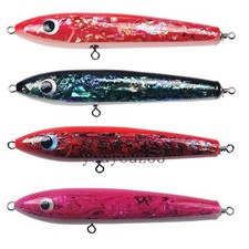 1pcs Wooden GT Trolling Pencil Swimbait Saltwater Big Game Fishing Lure 90g-140g