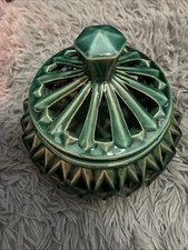 Pristine Decorative Jar in Teal, model number GP231-M, measuring 20x20x17 cm