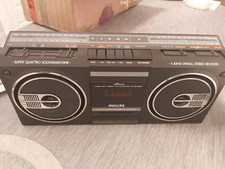 Philips D 8154/00 AM‑FM Stereo Radio Cassette Recorder, Vintage, Volle Funktion!