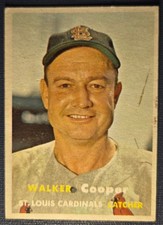 1957 Topps - Walker Cooper #380 St Louis Cards Very Good