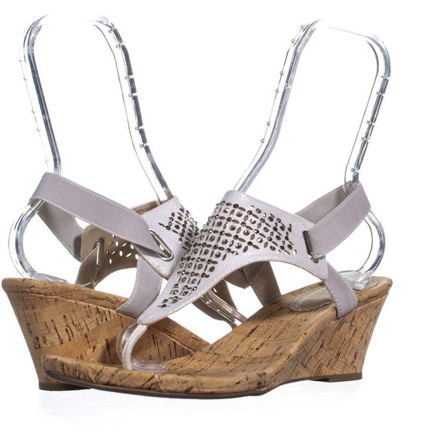 white mountain silver sandals