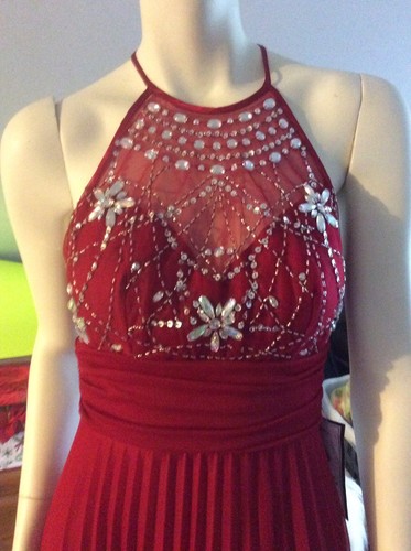 Long Red,Prom,evening,Cocktail Dress Size 5-6 New With Tags/MSRP $109 - Picture 2 of 12
