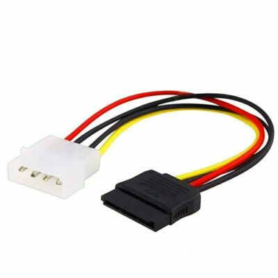 7'' IDE/Molex 4-Pin Male To Serial ATA SATA Female Power Adapter Cable