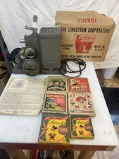 1920's VTG 16mm Hand Crank Movie Film Projector, Operates But Needs Adjustment.