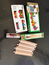 BRIO Vintage Wooden Children's Train and Straight Track