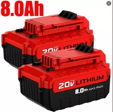 20V 8.0Ah Max PCC685L PCC682L For Porter Cable 20Volt Battery Lithium-Ion