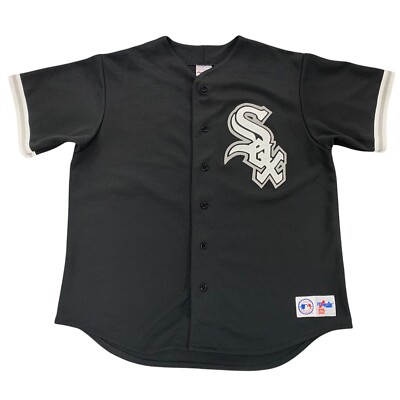 Vintage Majestic Jersey Chicago White Sox Robin Ventura #23 L USA In Made  Black