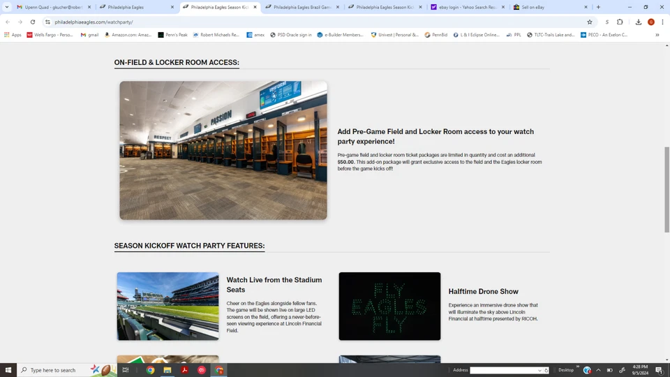 philadelphia eagles Watch Party Tickets - Image 2 of 2