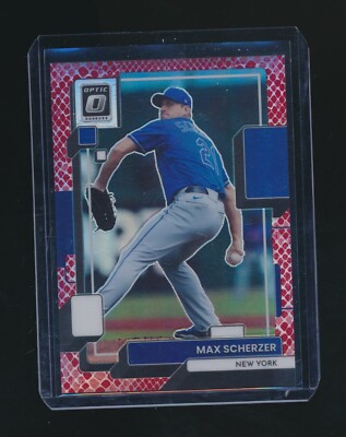 MAX SCHERZER 2022 PANINI DONRUSS OPTIC RED PRIZM PARALLEL 26/99 #116