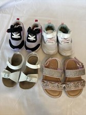 Lot Of Four Toddler Girls Sz 4/5 Shoes Sandals