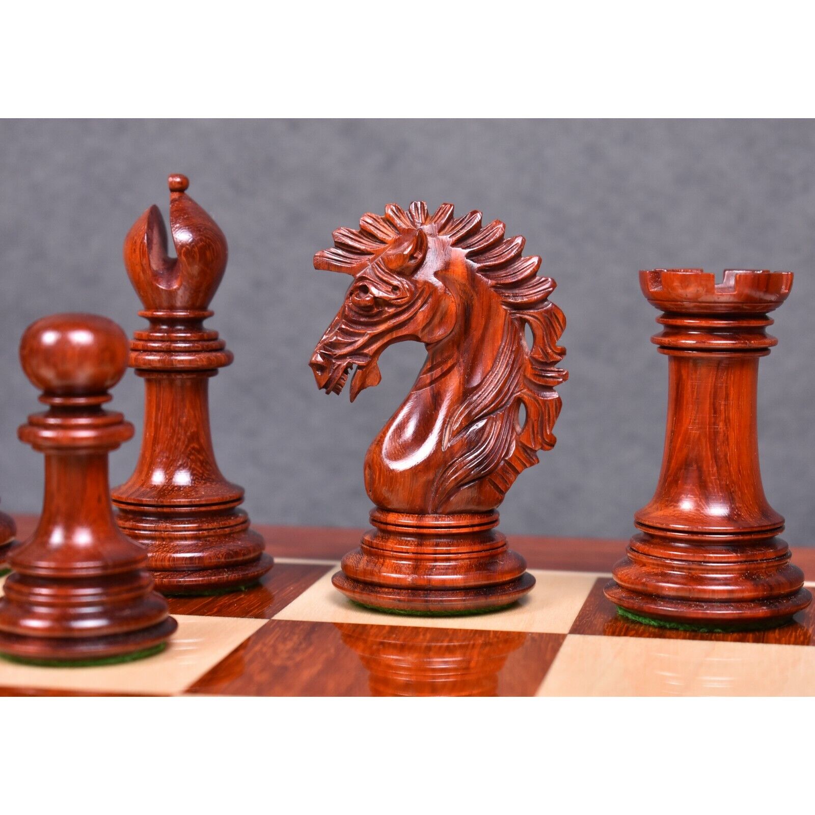 4.6 Prestige Bud Rosewood Luxury Staunton Chess Pieces Only