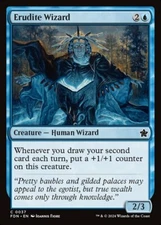 x4 Erudite Wizard - Foil C MTG Foundations M/NM, English
