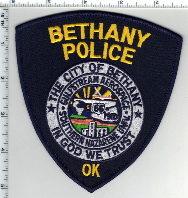 Bethany Police (Oklahoma) Shoulder Patch new from the 1980's eBay