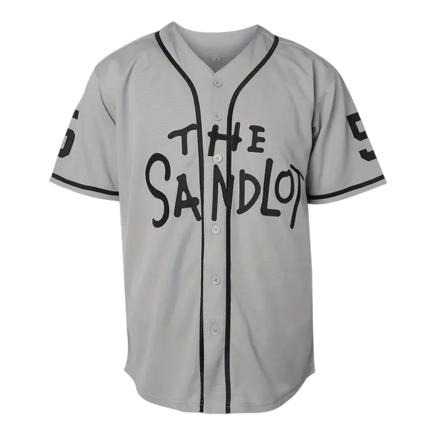 Sandlot Baseball Jersey Squints #5 Gray Stitched