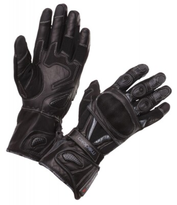 Modeka Sahara Traveller Size 12 Black Motorcycle Summer Leather Gloves