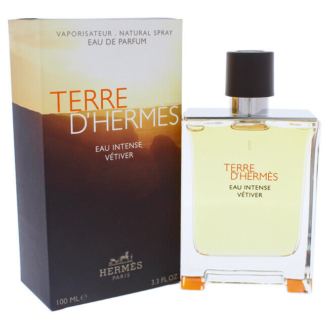 Terre DHermes Eau Intense Vetiver by Hermes for Men - 3.3 oz EDP Spray