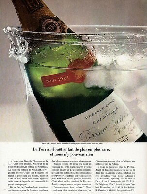 1961 Le Perrier-Jouet Reserve Cuvee  Champagne Print Ad